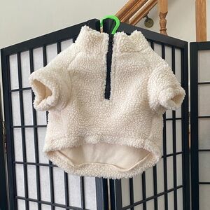 Cozy Cream Sherpa Pullover with Half-Zip